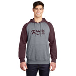 Raglan Colorblock Pullover Hooded Sweatshirt with Screen Printed Ruiz Foods Logo