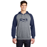 Raglan Colorblock Pullover Hooded Sweatshirt with Screen Printed Ruiz Foods Logo