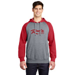 Raglan Colorblock Pullover Hooded Sweatshirt with Screen Printed Ruiz Foods Logo